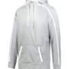 Augusta Sportswear - Stoked Tonal Heather Hoodie - 5554 Silver and White