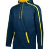 Augusta Sportswear - Stoked Tonal Heather Hoodie - 5554 Navy and Gold
