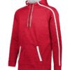 Augusta Sportswear - Stoked Tonal Heather Hoodie - 5554 Red and White