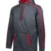 Augusta Sportswear - Stoked Tonal Heather Hoodie - 5554 Black and Red