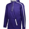 Augusta Sportswear - Stoked Tonal Heather Hoodie - 5554 Purple and White