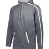 Augusta Sportswear - Stoked Tonal Heather Hoodie - 5554 Graphite and White