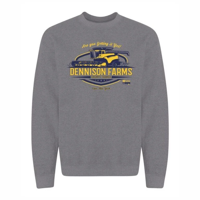 Image of GRUMPY FARMER - DENNISON FARMS COMBINE CREWNECK SWEATSHIRT