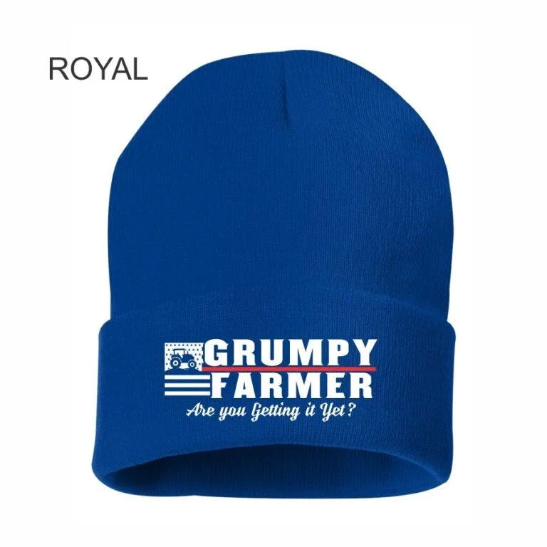 Image of GRUMPY FARMER KNIT CUFFED BEANIE