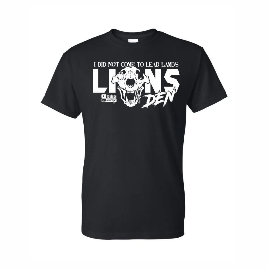Image of LION'S DEN - LION SKULL DESIGN T-SHIRT